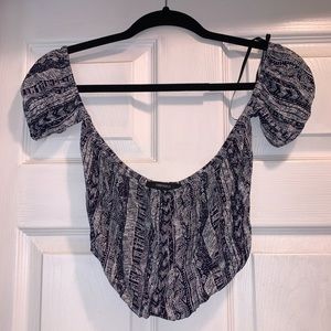 Off the shoulder crop top